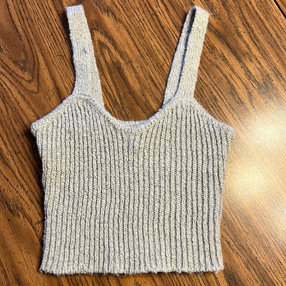 Cropped sweater tank.